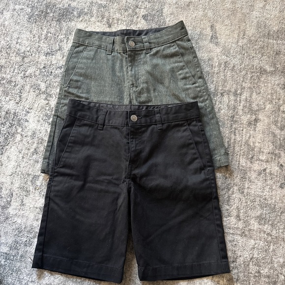 Volcom Other - Lot of 2 Volcom Youth VMonty Chino Shorts Size 26/27 Black & Gray School